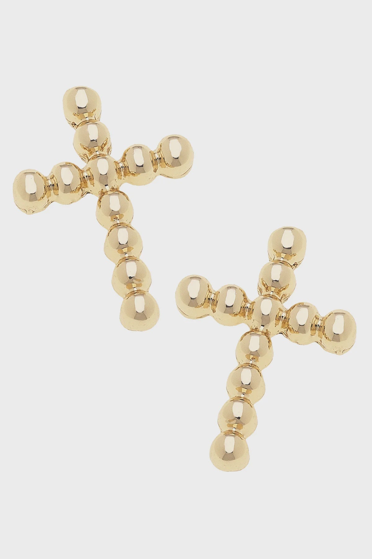 Poppy Beaded Cross Stud Earrings