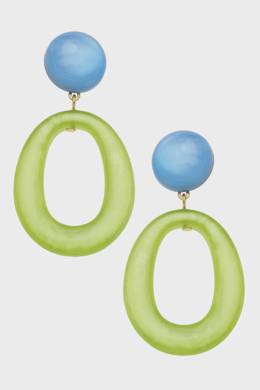 Ansley Marbled Resin Shape Earrings