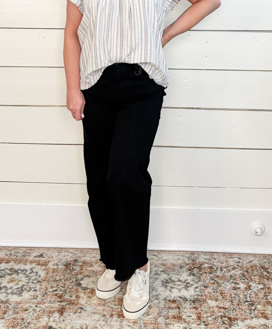 Mica Denim Wide Leg Crop Jeans